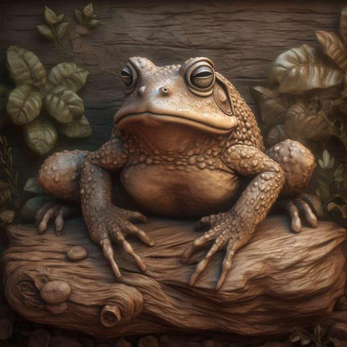 Nature and animals (st toad 2, NATURE_6822) 3D models for cnc